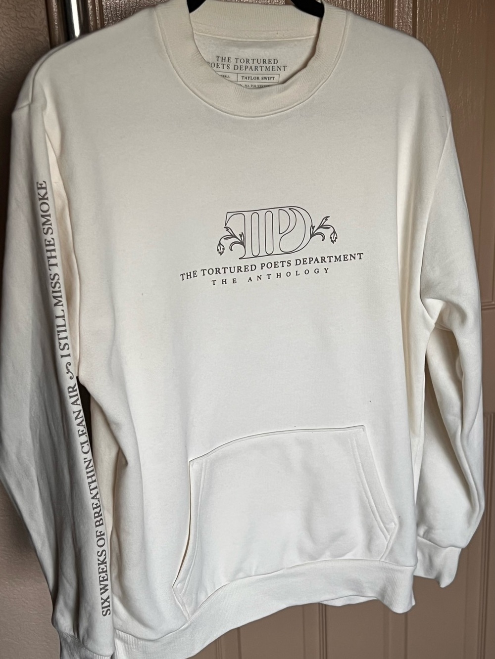 TTPD Taylor Swift - Cream Logo Crewneck Sweatshirt